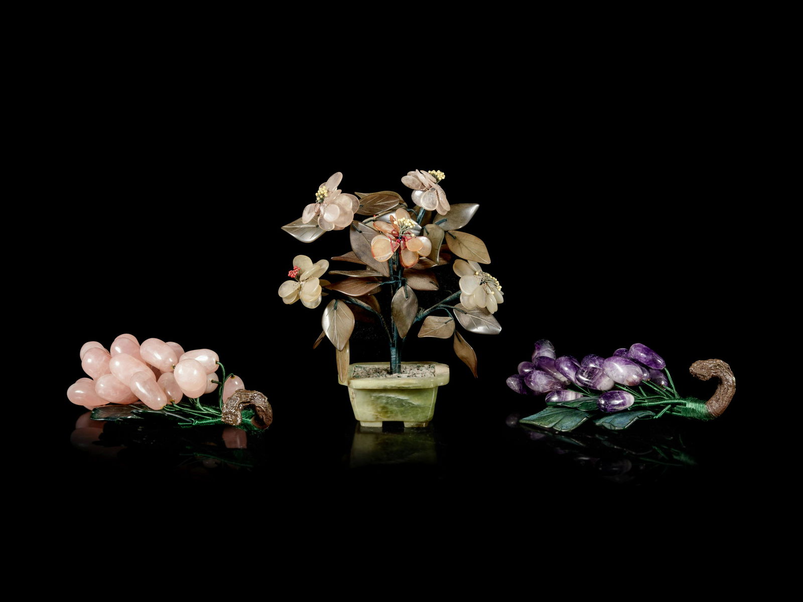 A Chinese Jade and Hardstone Penjing (1 of 4)