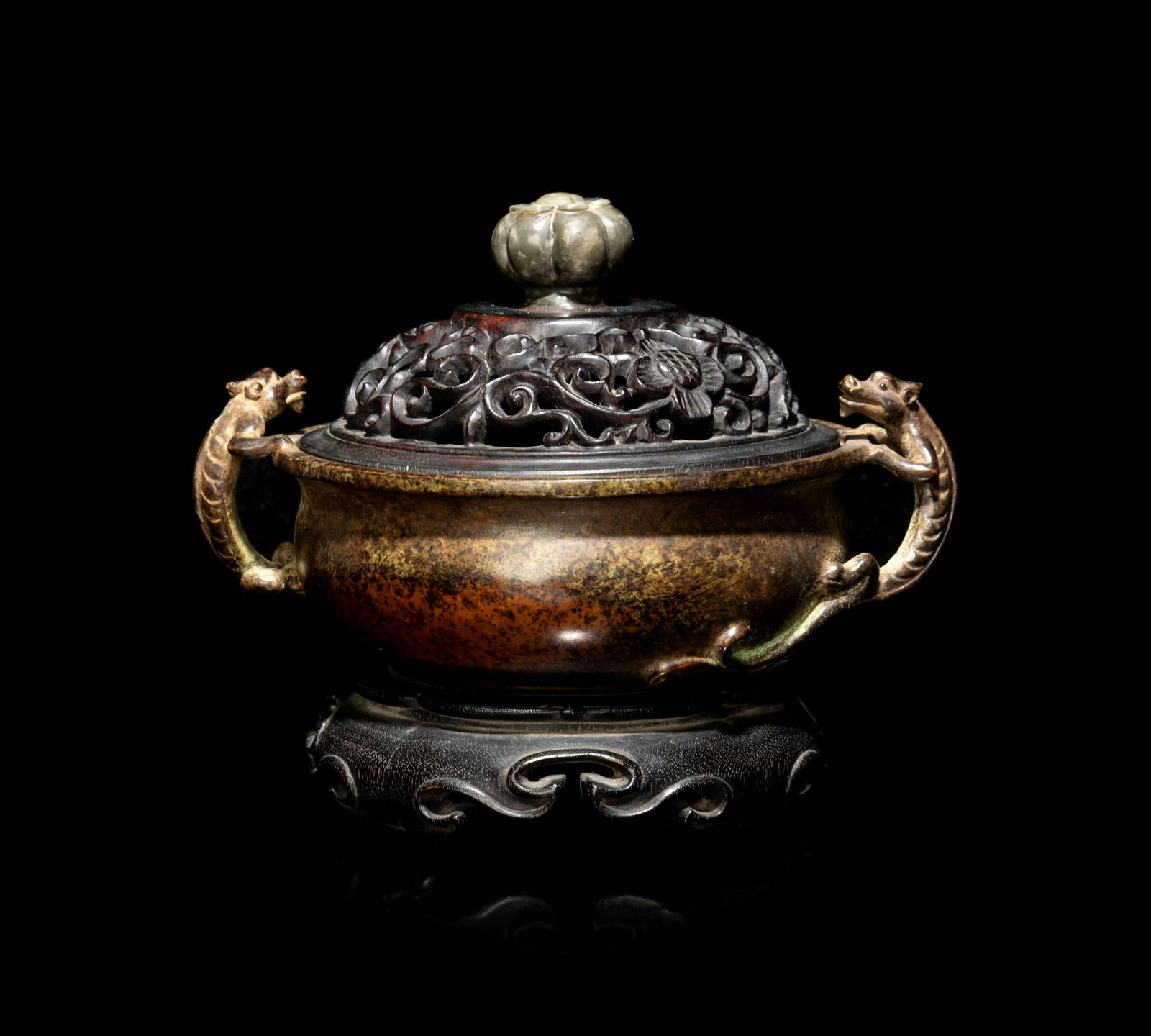 A Chinese Bronze Censer and Cover (1 of 4)