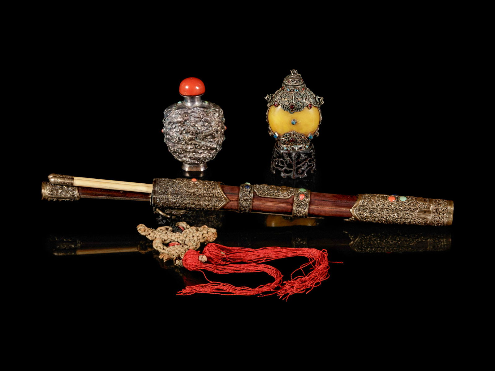 Three Chinese Metal Mounted Articles (1 of 4)