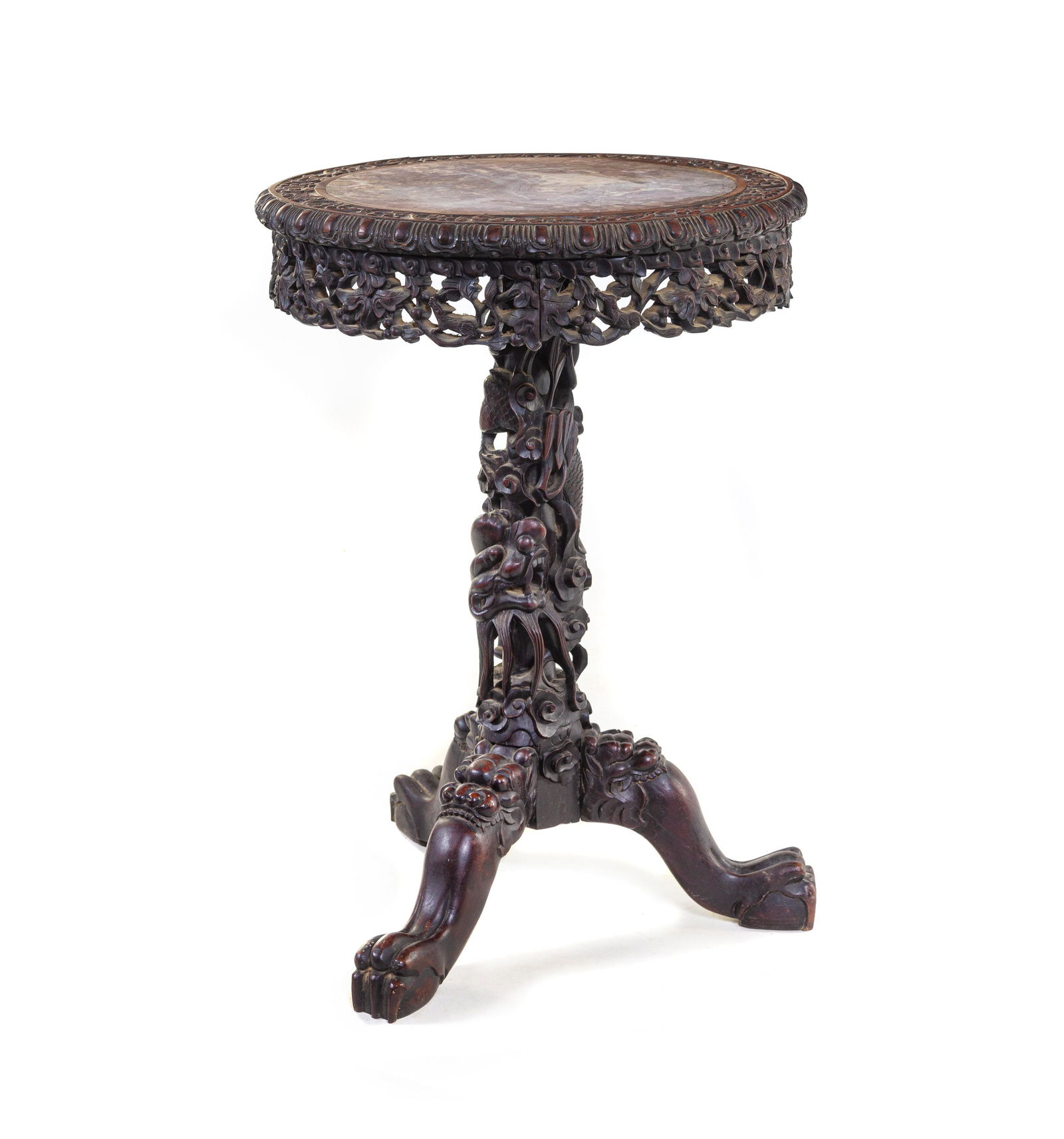 A Chinese Export Carved Hardwood Table (1 of 2)