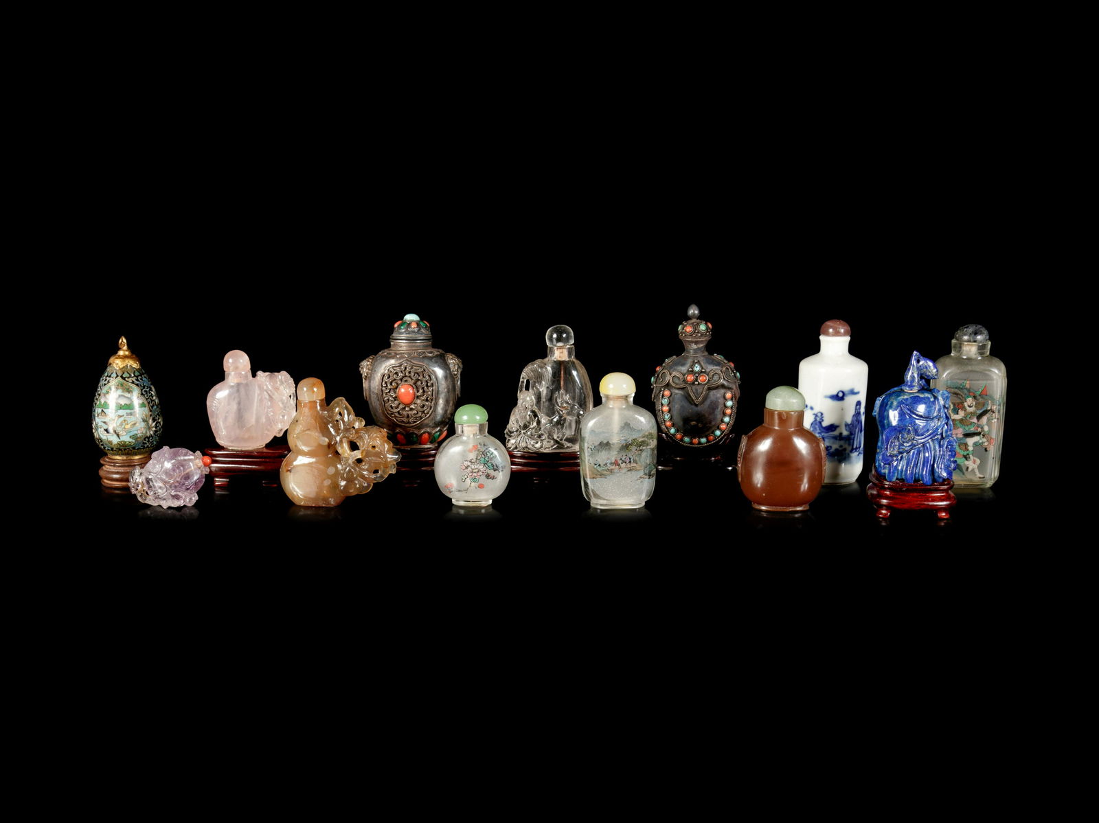 Thirteen Chinese Snuff Bottles (1 of 3)