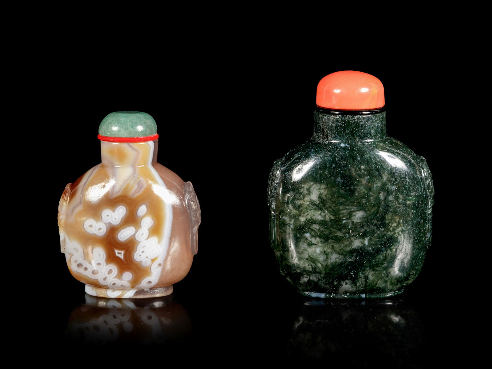 Two Chinese Hardstone Snuff Bottles (1 of 4)