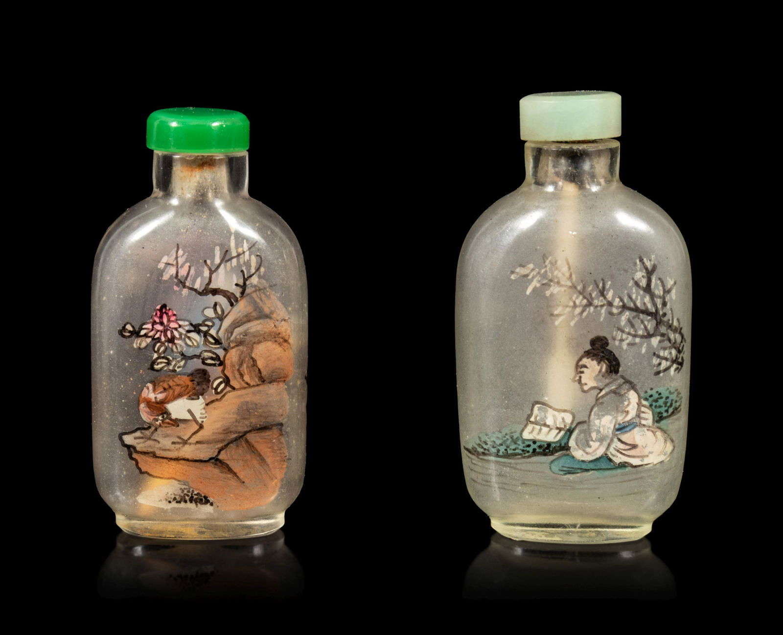 Two Chinese Inside Painted Glass Snuff Bottles (1 of 4)