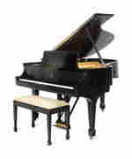 A Steinway & Sons Black Lacquered Model L Piano (1 of 5)