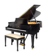 A Steinway & Sons Black Lacquered Model L Piano (1 of 5)