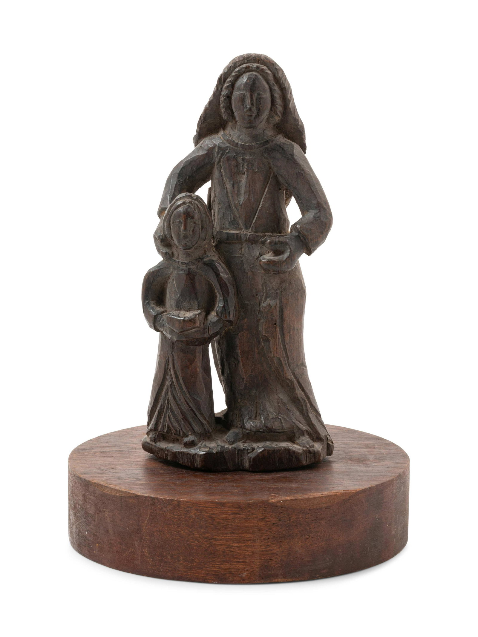 A French or Spanish Carved Wood Figural Group Depicting (1 of 3)