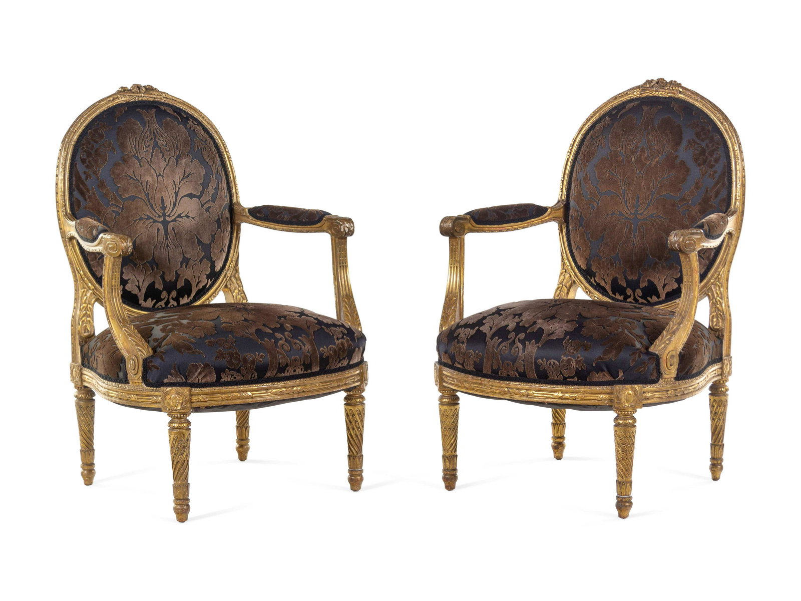 A Pair of Louis XVI Giltwood Fauteuils (1 of 3)