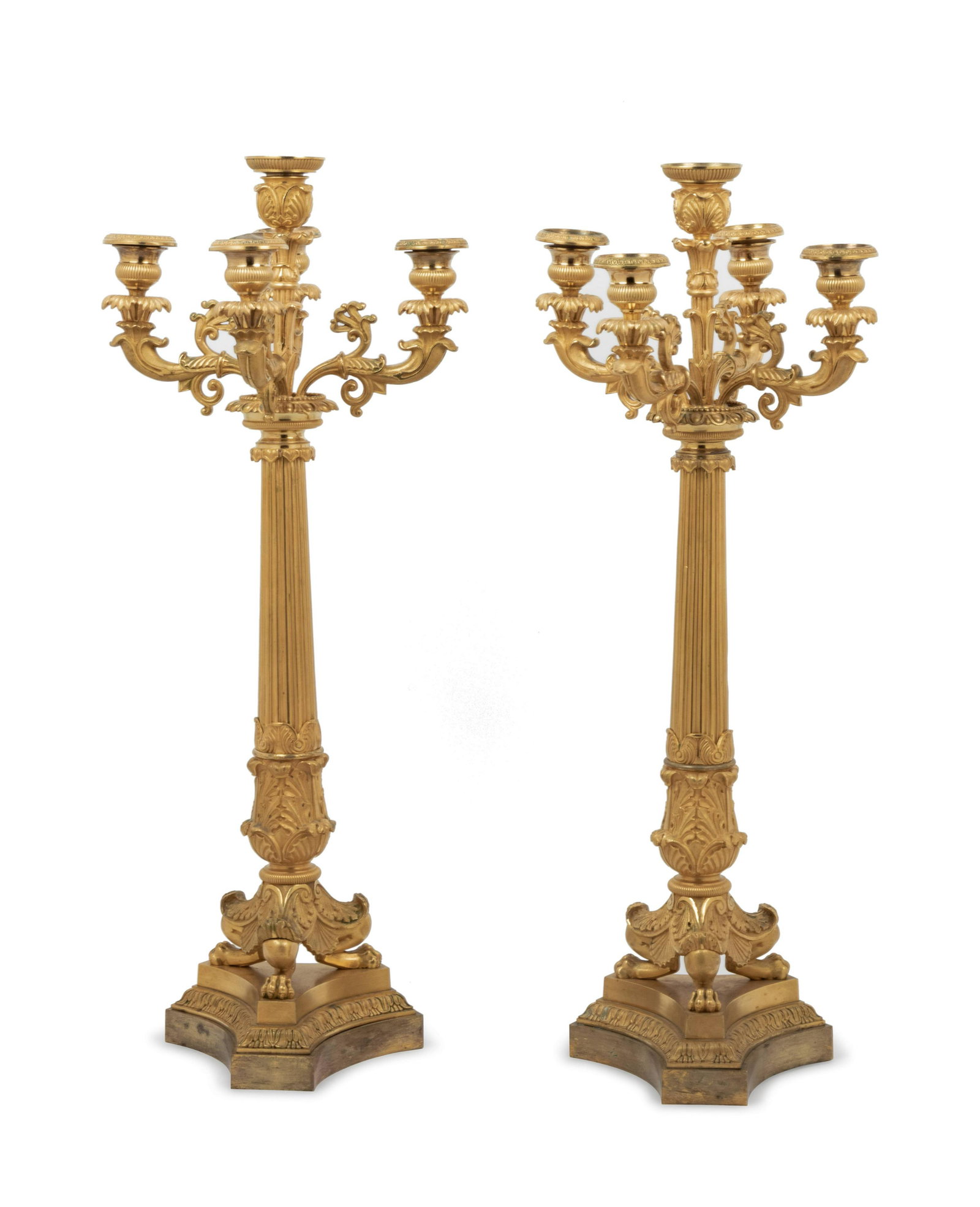 A Pair of Louis Philippe Gilt Bronze Five-Light (1 of 2)
