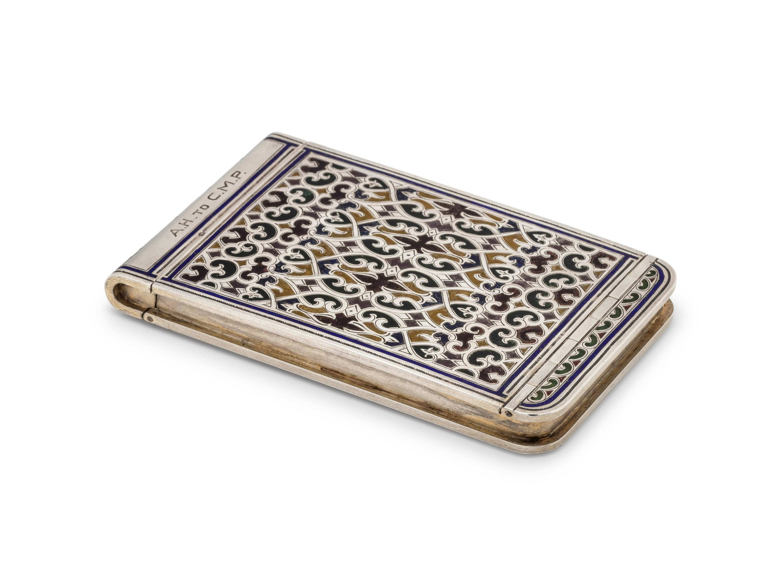 A Russian Silver and Plique-a-Jour Enamel Card Case (1 of 4)