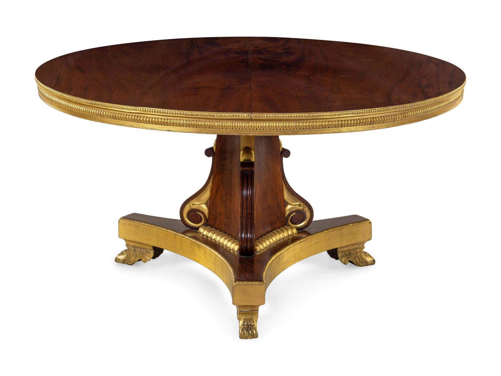 A Regency Parcel Gilt Mahogany Center Table (1 of 4)