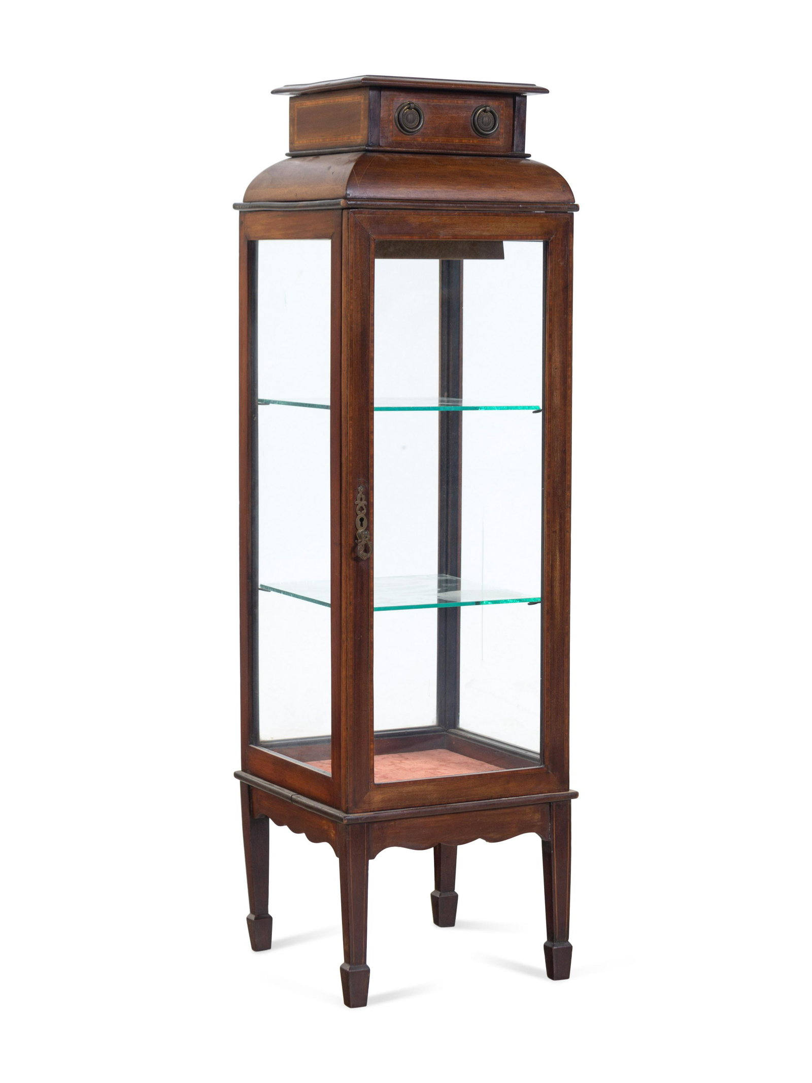 A George III Style Mahogany Vitrine : A George III Style Mahogany Vitrine 20th Century Height 43 x width 12 1/2 x depth 12 1/4 inches. Property from a Private Collector, Chicago, Illinois