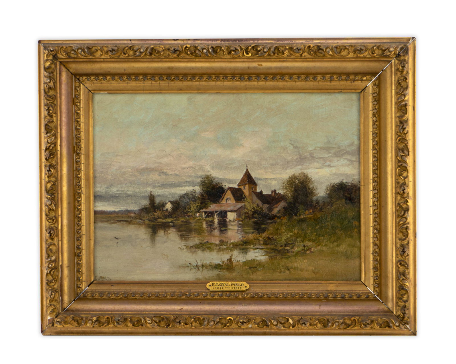Edward Loyal Field (American, 1856-1914): Edward Loyal Field (American, 1856-1914) The Boathouse oil on canvas signed E.L. Field (lower left) 10 x 14 inches. Provenance: Marbella Gallery, Inc., New York Property from the Collection of Harry P