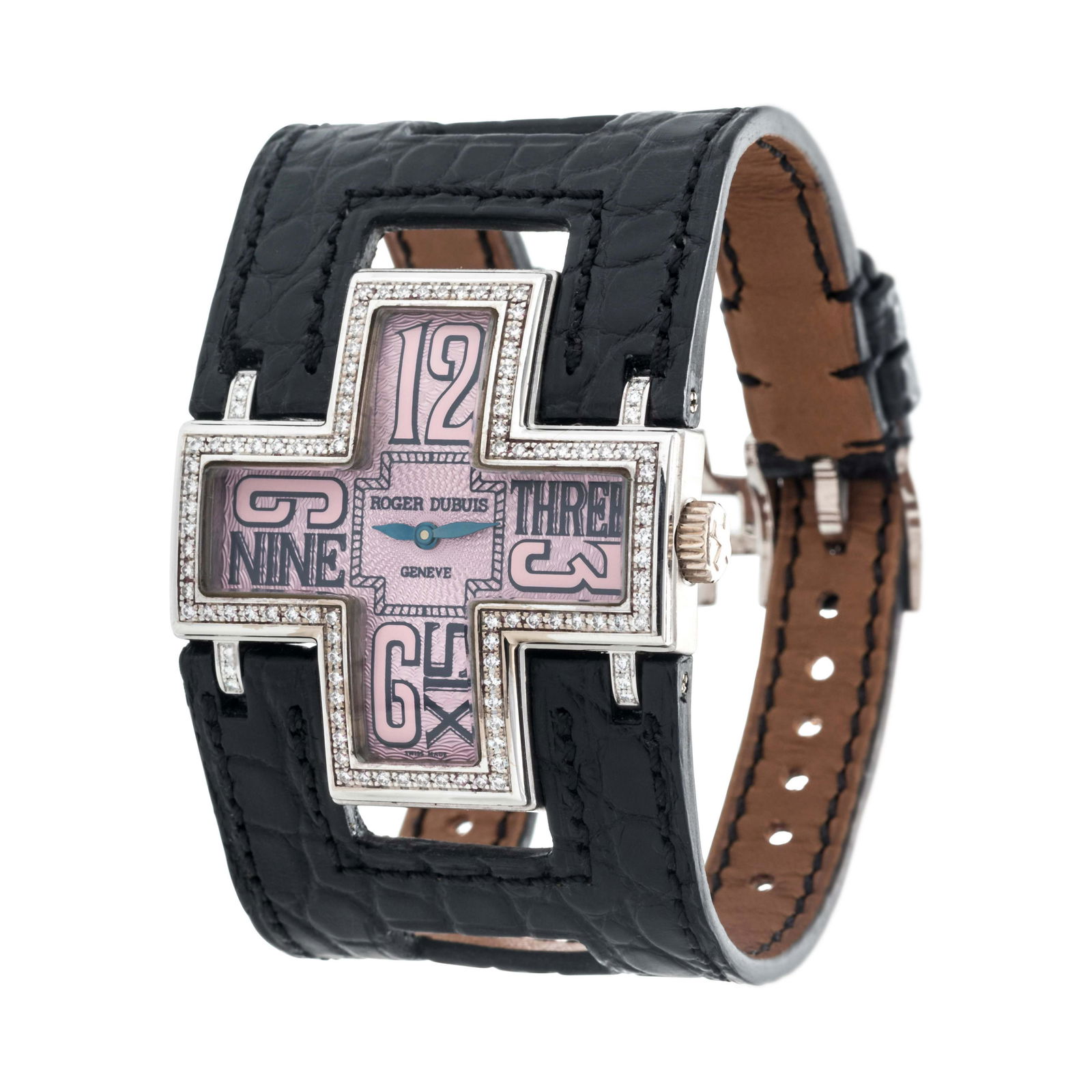 ROGER DUBUIS, 18K WHITE GOLD AND DIAMOND 'FOLLOW ME' (1 of 3)