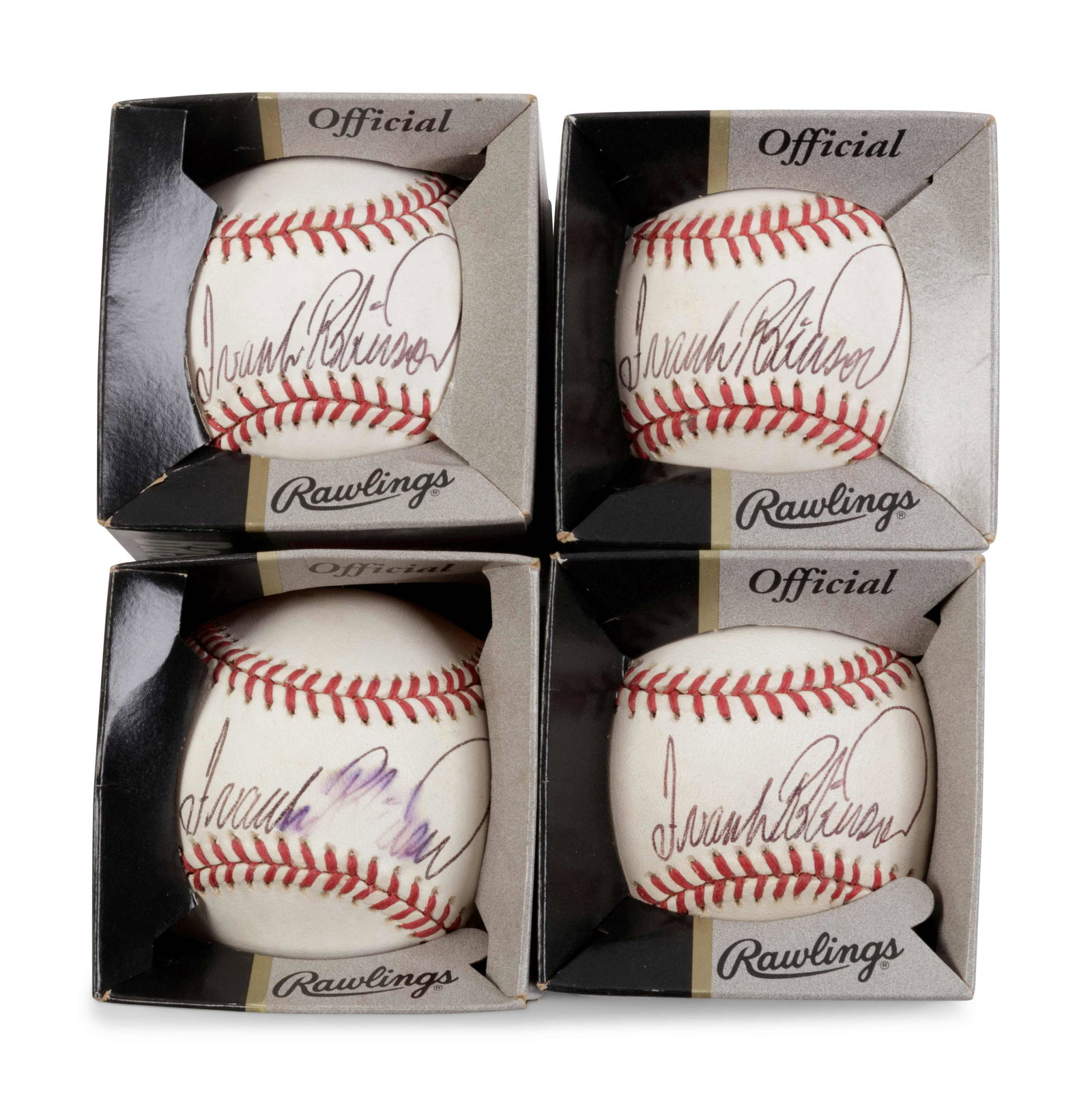 A Group of Four Frank Robinson Signed Baseballs, (1 of 2)
