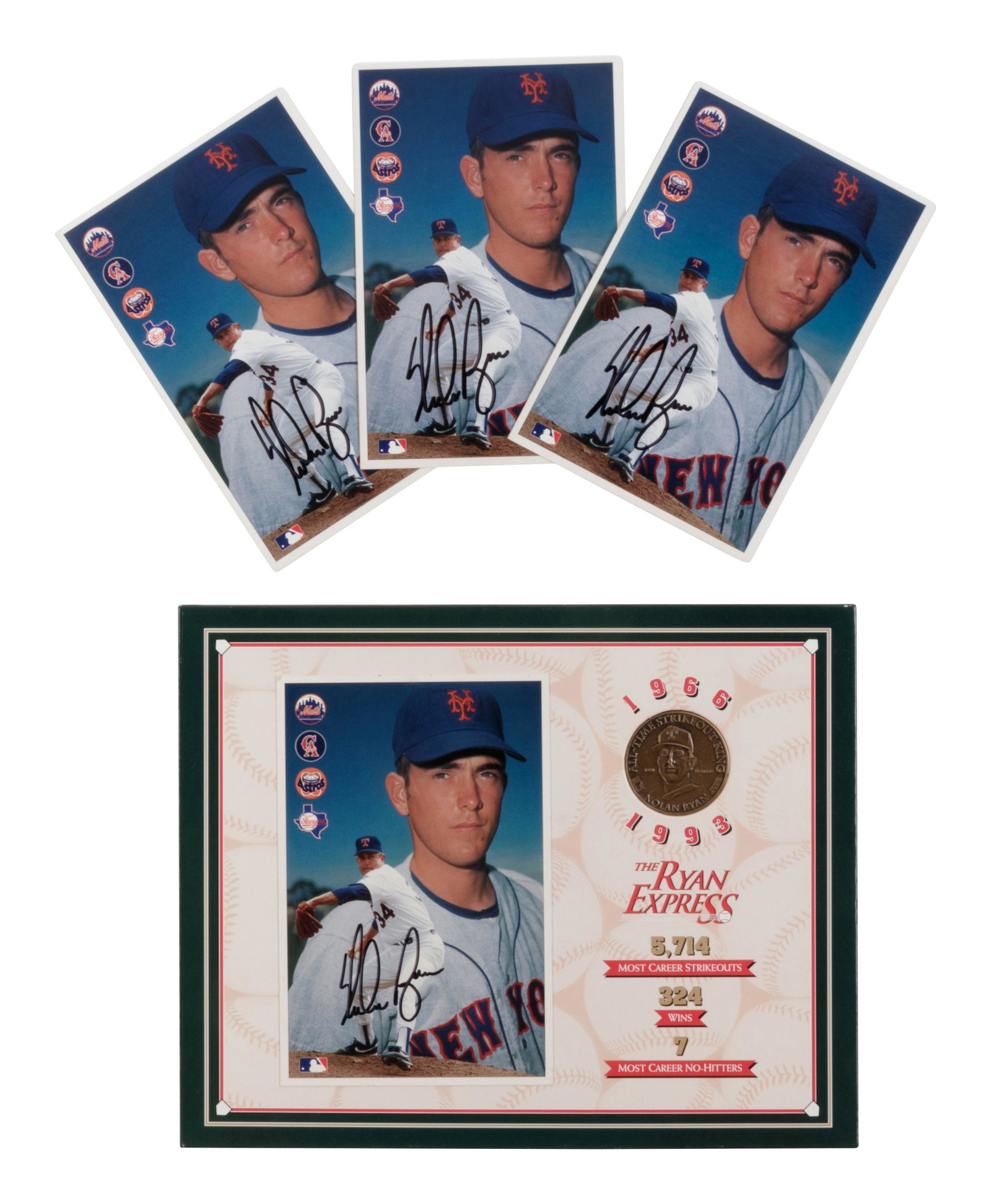 A Group of Seven Nolan Ryan Signed Items, Size of (1 of 4)
