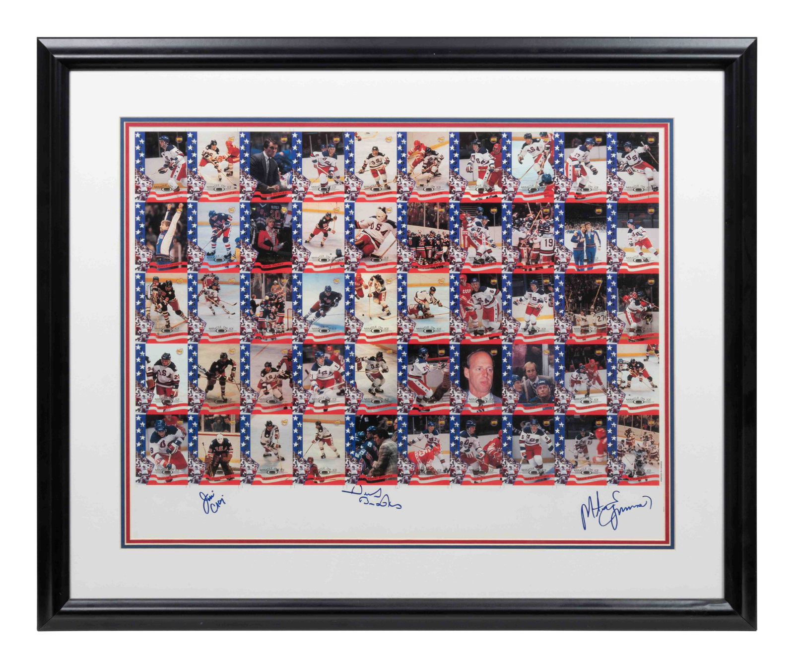 A Signed 1980 Miracle on Ice Hockey Team Uncut Trading (1 of 3)