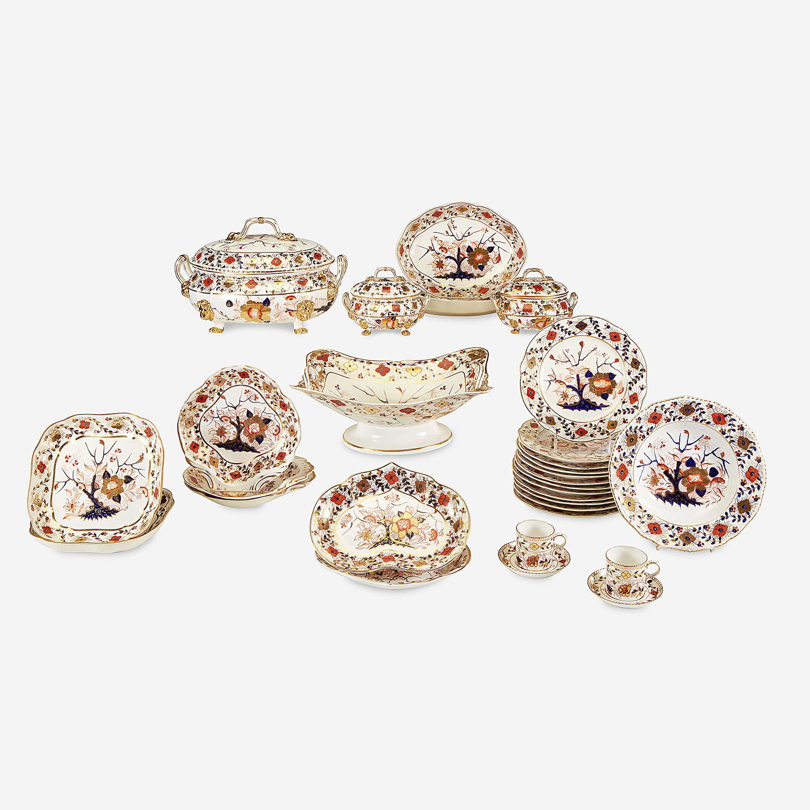 An assembled Royal Crown Derby 'Imari' part dinner (1 of 2)