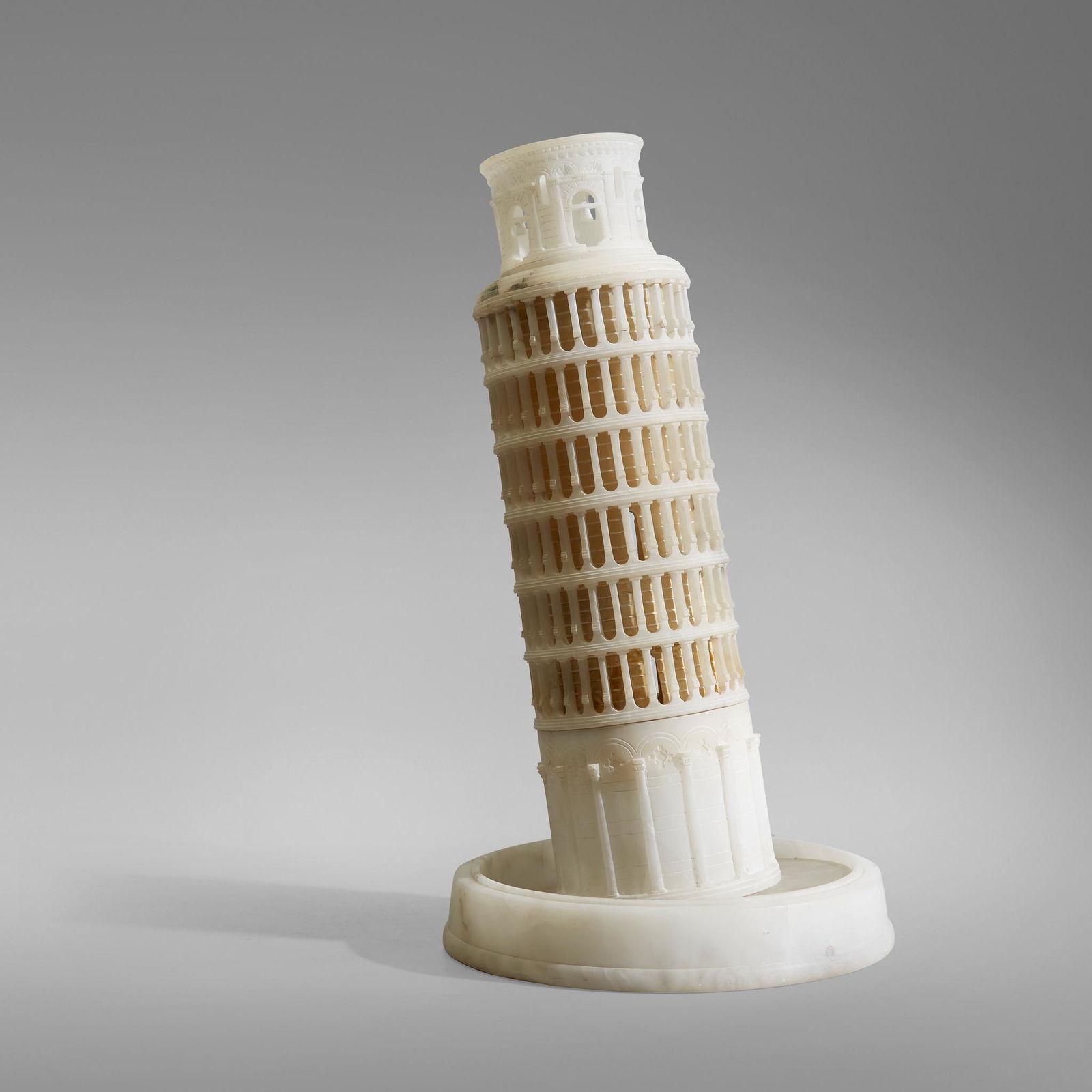 An Italian Grand Tour model of the Campanile of Pisa, (1 of 2)