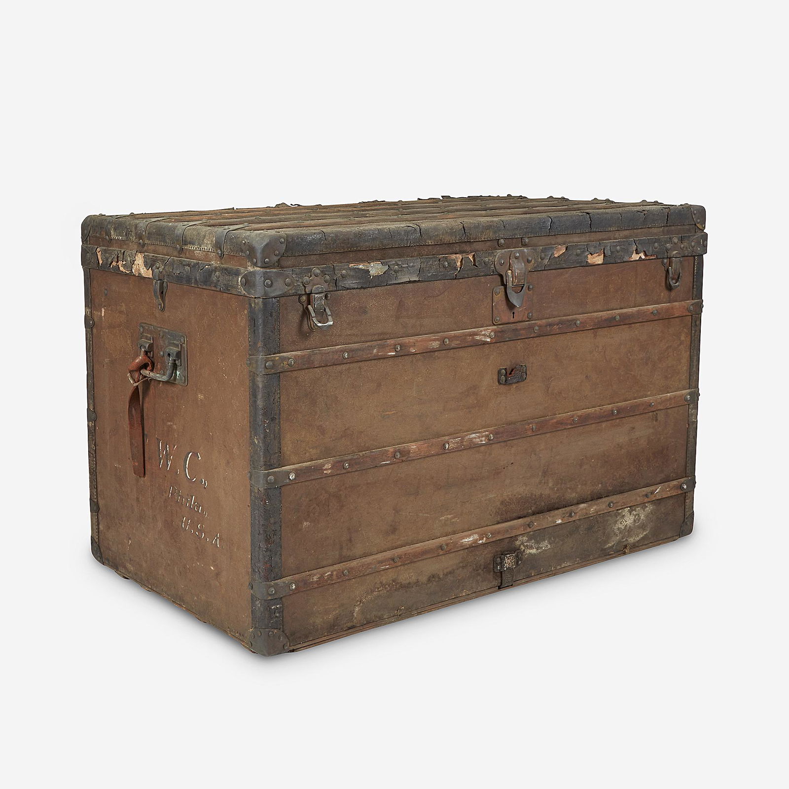 A Louis Vuitton monogrammed canvas trunk, circa 1900 (1 of 5)