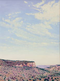 William Berra (American, b. 1952) Near Los Alamos, 1985: William Berra (American, b. 1952) Near Los Alamos, 1985 oil on canvas signed Wm Berra (lower right) 40 x 31 inches