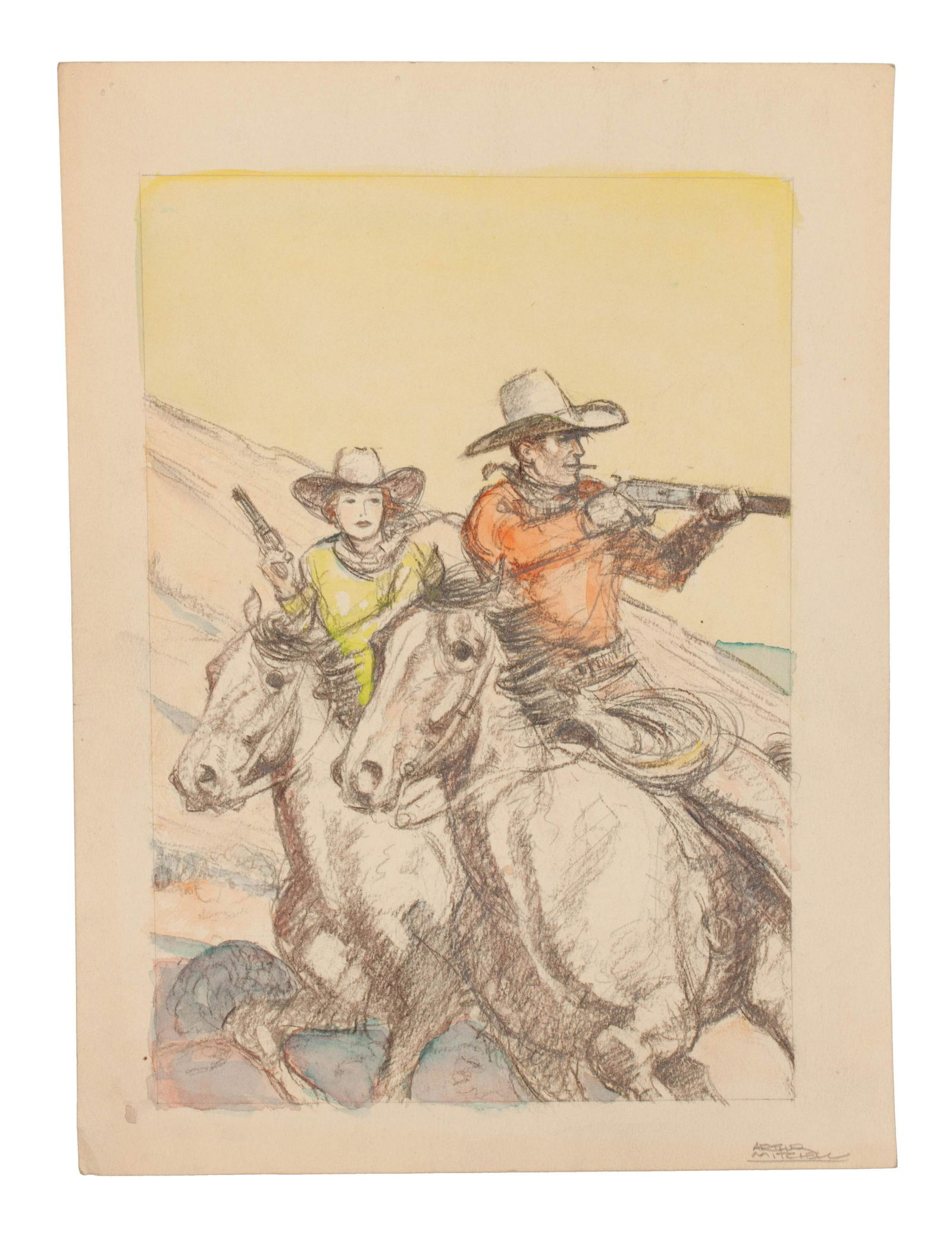 Arthur Roy Mitchell (American, 1889-1977) Cowboy and (1 of 2)