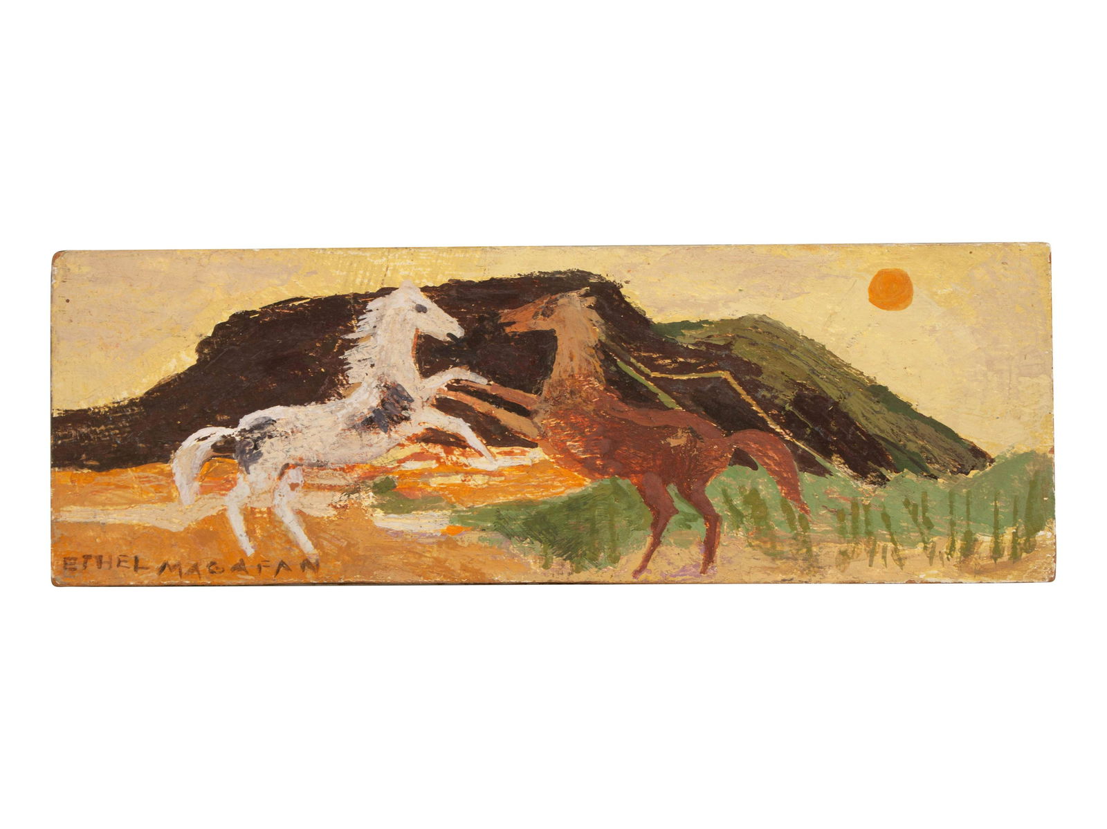 Ethel Magafan (American, 1913-1993) Two Horses  (1 of 3)