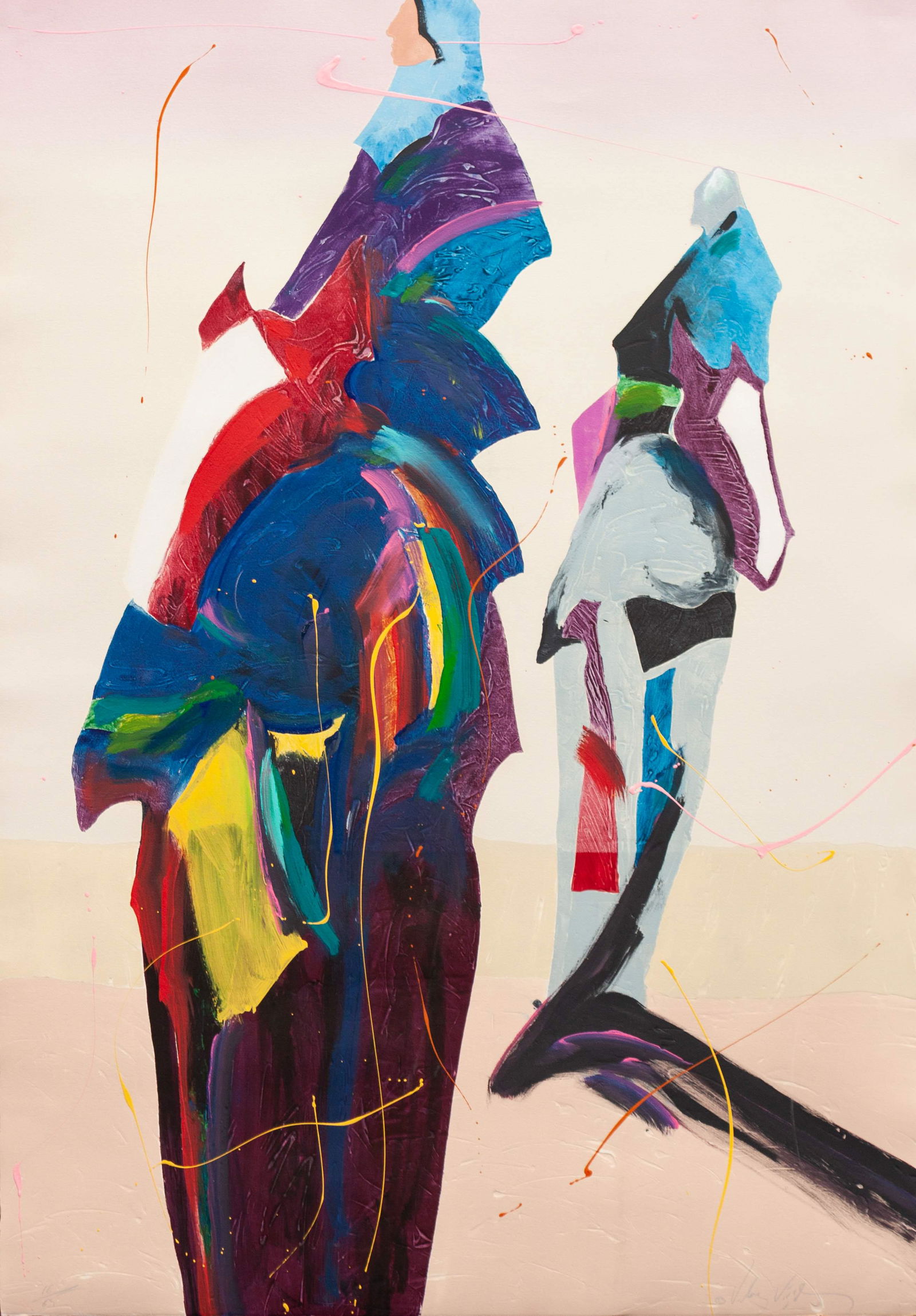 Veloy Vigil (American, 1931-1997) Two Indians (1 of 3)