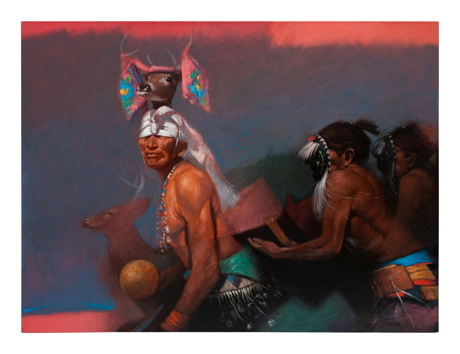 Clifford Beck (Navajo, 1946-1995) Deer Dance (1 of 2)