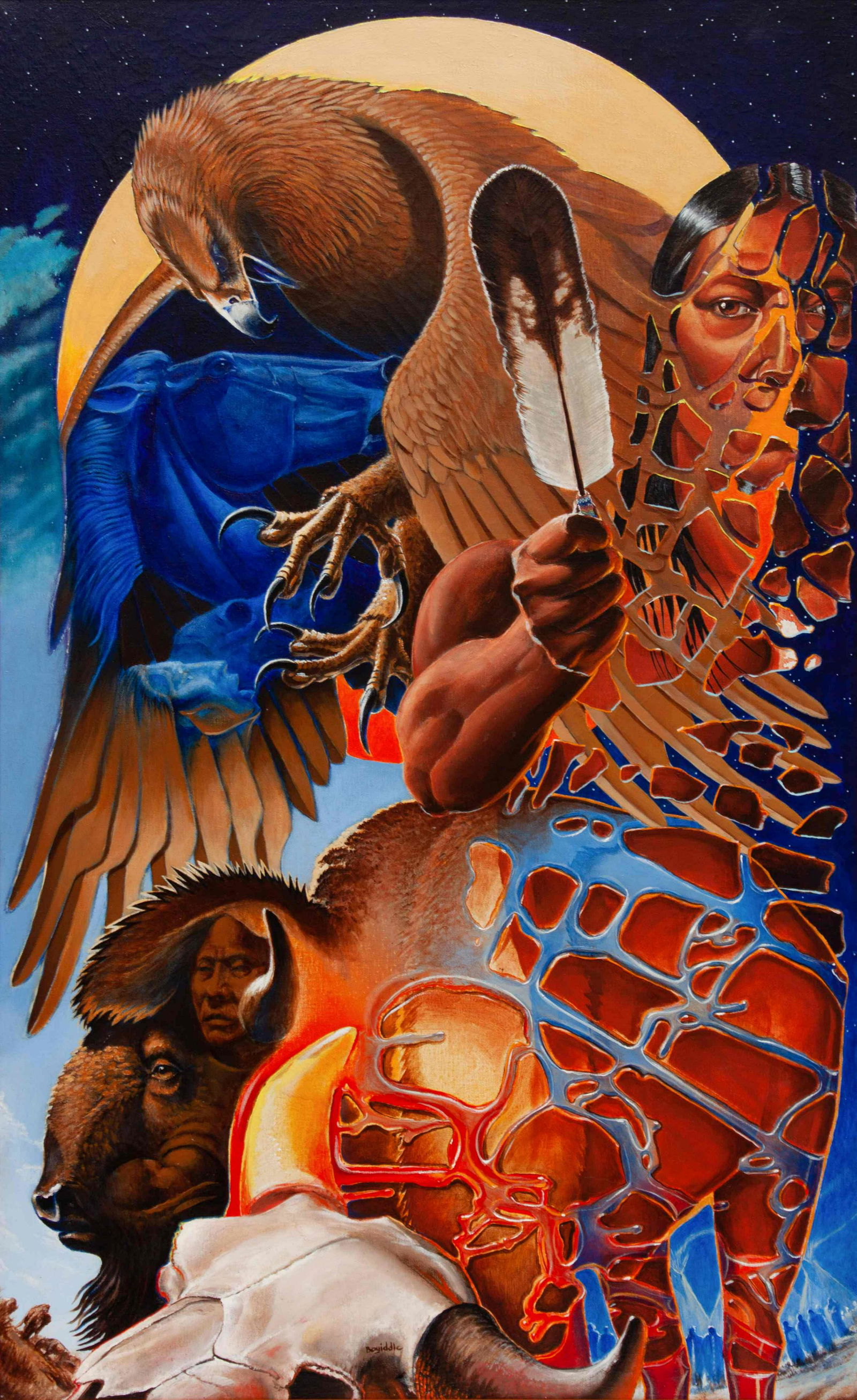 Parker Boyiddle (Kiowa/Wichita/Delaware/Chicksaw, b. (1 of 3)