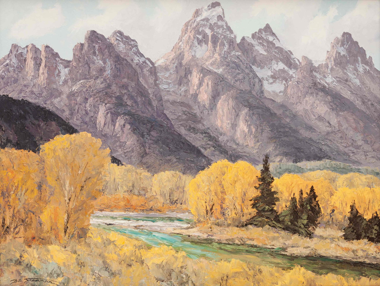 Bill Freeman (American, 1926-2012) Tetons in Fall (1 of 3)