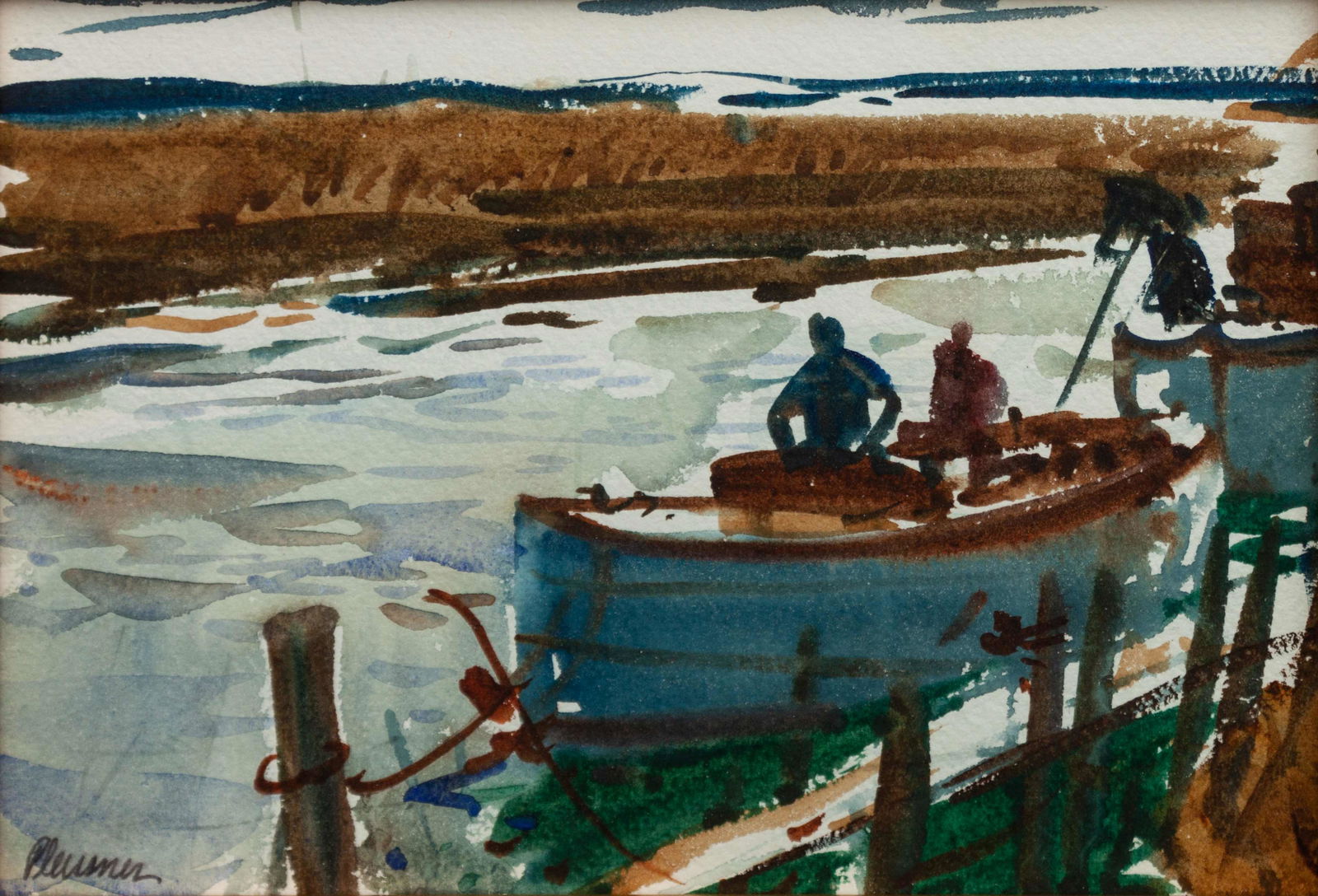 Ogden Pleissner (American, 1905 - 1983) Fishing Boat (1 of 3)
