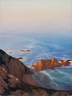 William Berra (American, b. 1952) Bigsur Overlook, 1992: William Berra (American, b. 1952) Bigsur Overlook, 1992 oil on canvas signed Wm Berra (lower right) 40 x 30 inches