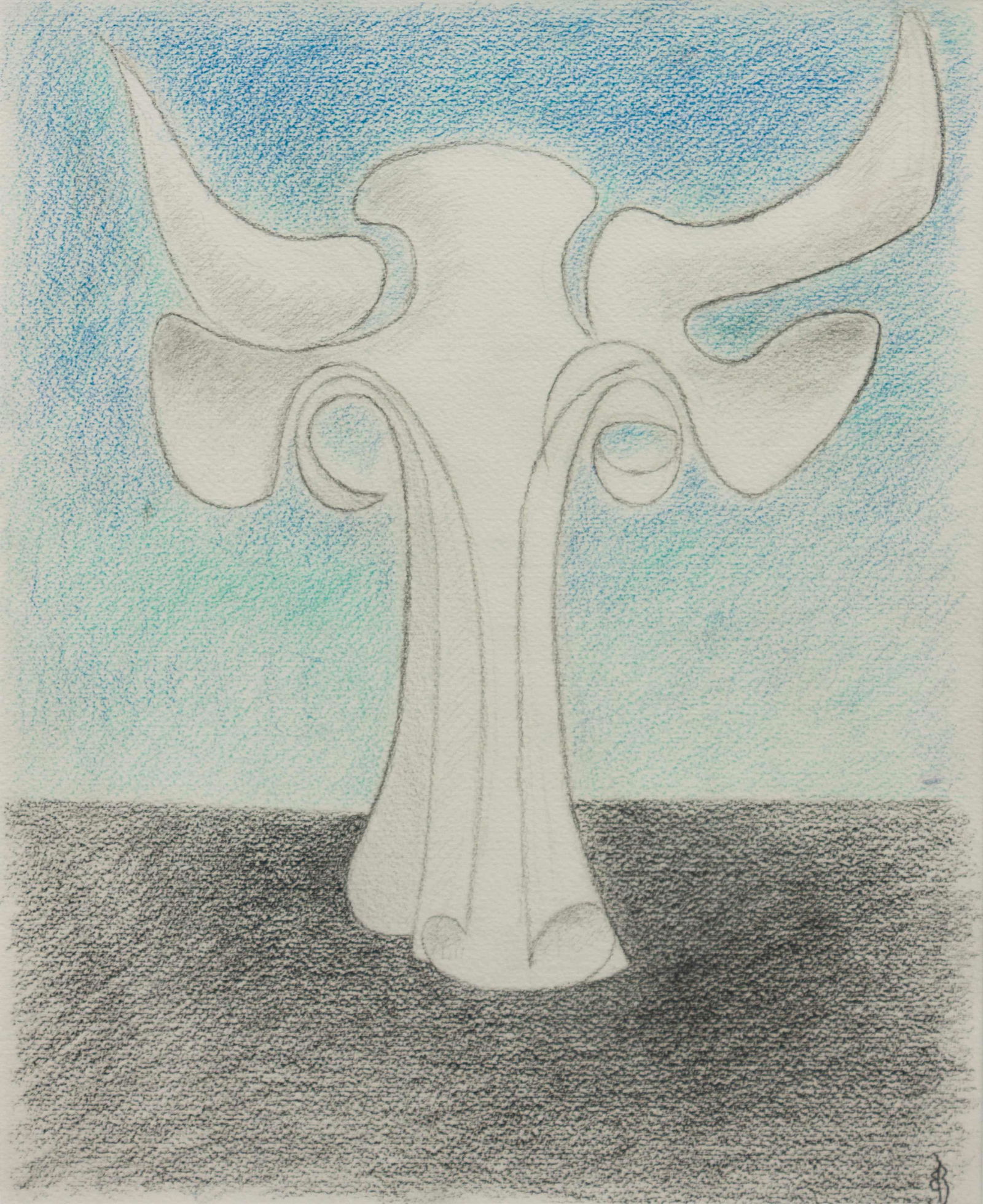 Edgar Britton (American, 1901-1982) Ghost of Panhandle: Edgar Britton (American, 1901-1982) Ghost of Panhandle Texas pastel on paper signed EB (lower right) 20 x 16 inches