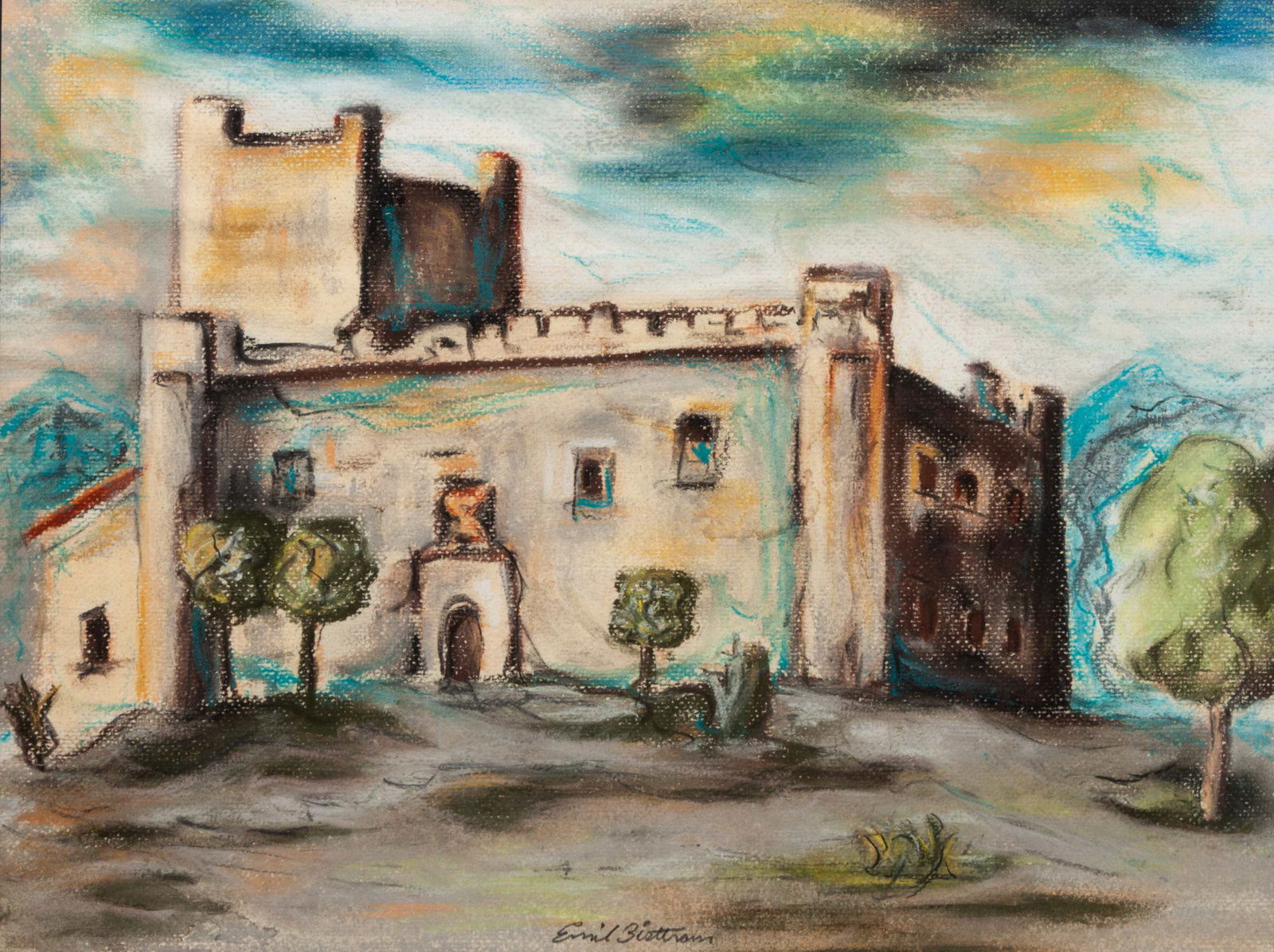 Emil Bisttram (American, 1895-1976) Church (1 of 3)