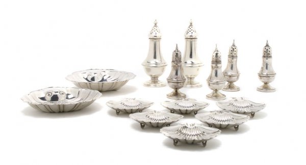 A Group of American Silver Casters, Height of firs