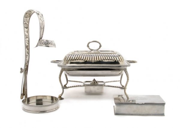 An English Silverplate Asparagus Server on Stand,