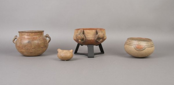 A Collection of Four Pre-Columbian Pottery Vessels