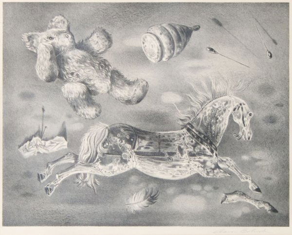 Aaron Bohrod, (American, 1907-1992), Horse: Aaron Bohrod (American, 1907-1992) Horse lithograph signed (lower right) 9 3/4 x 12 1/4 inches. Property from the Estate of Dr. Milton and Paula Gutglass, Milwaukee, Wisconsin