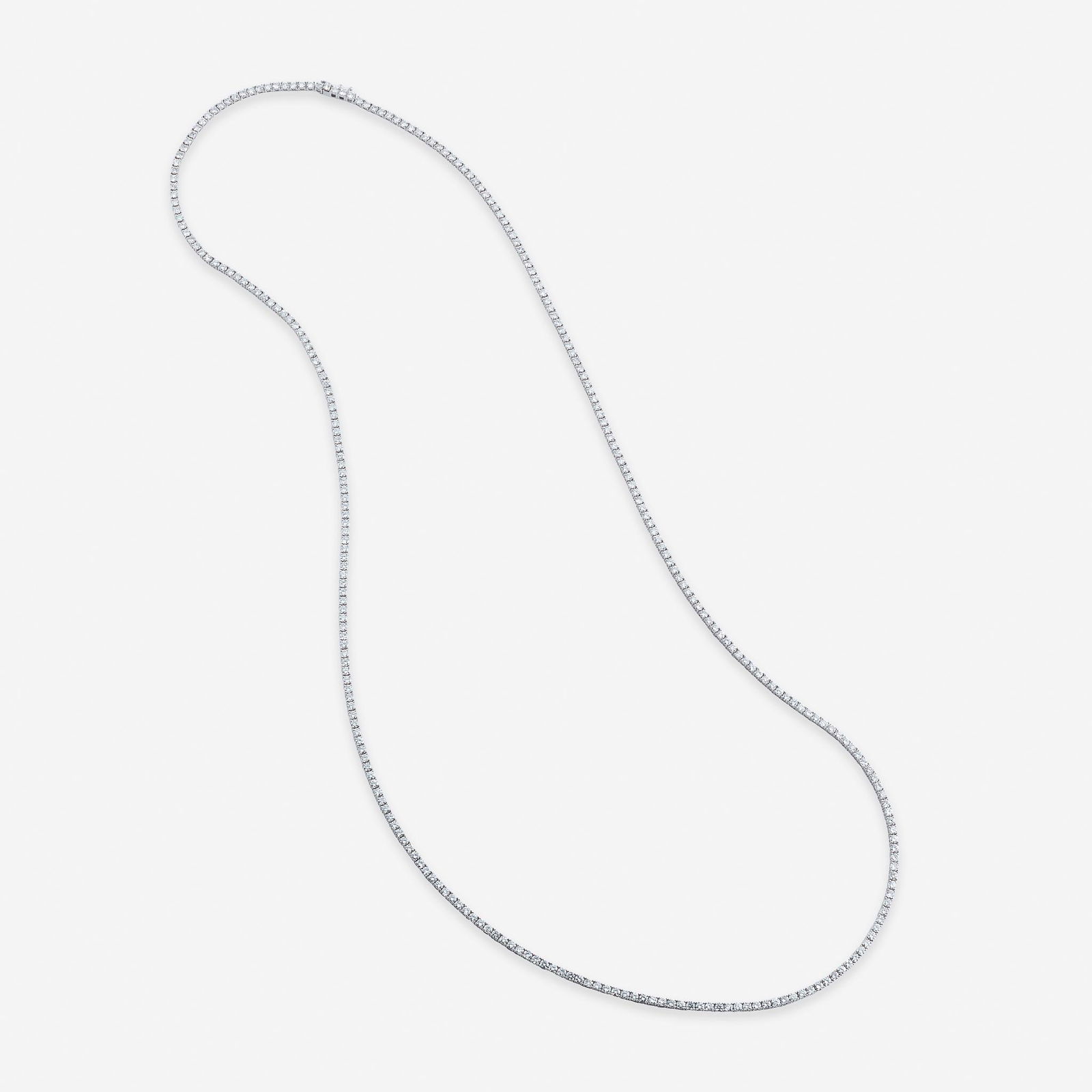 A diamond and eighteen karat white gold necklace, (1 of 1)