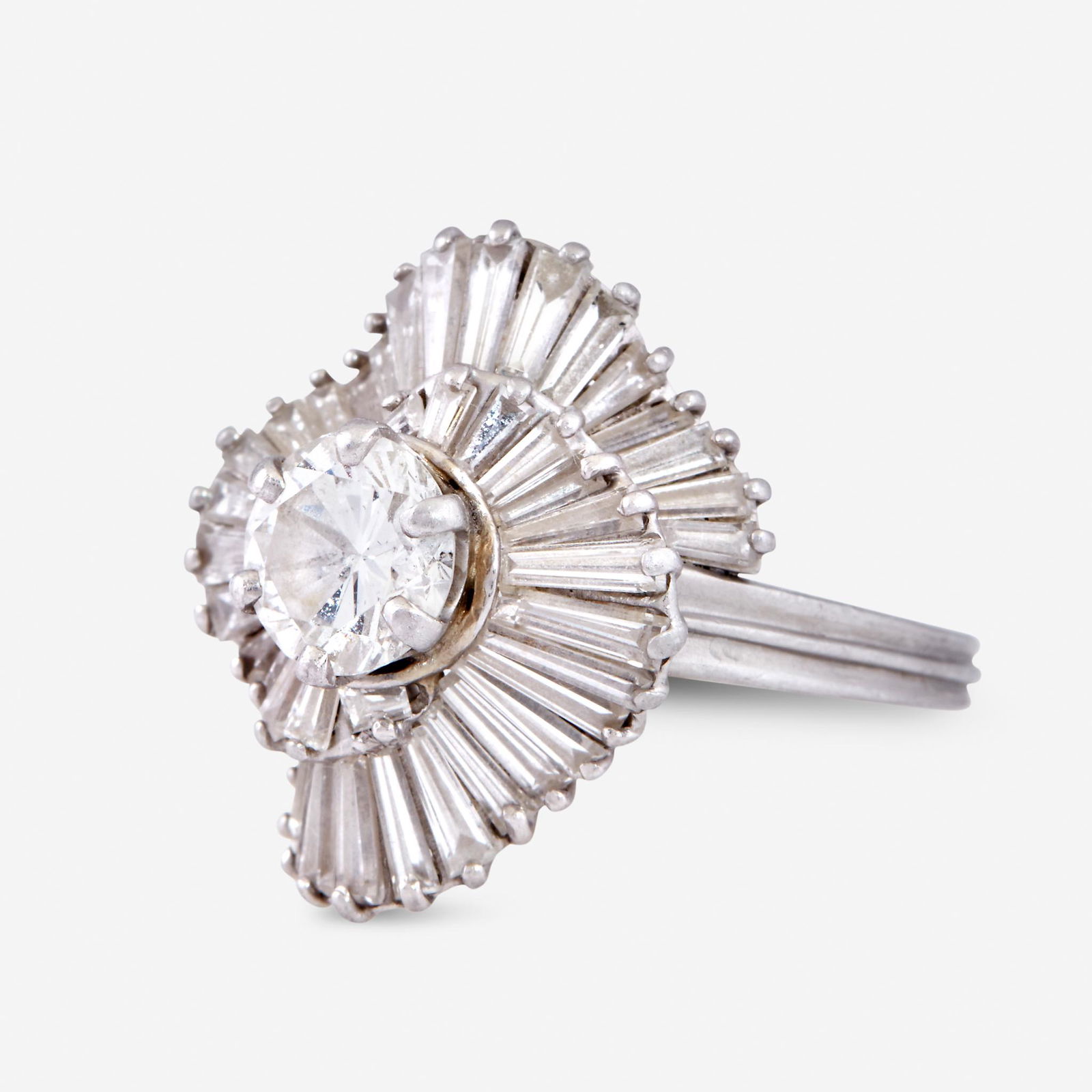 A diamond and platinum ring, (1 of 1)