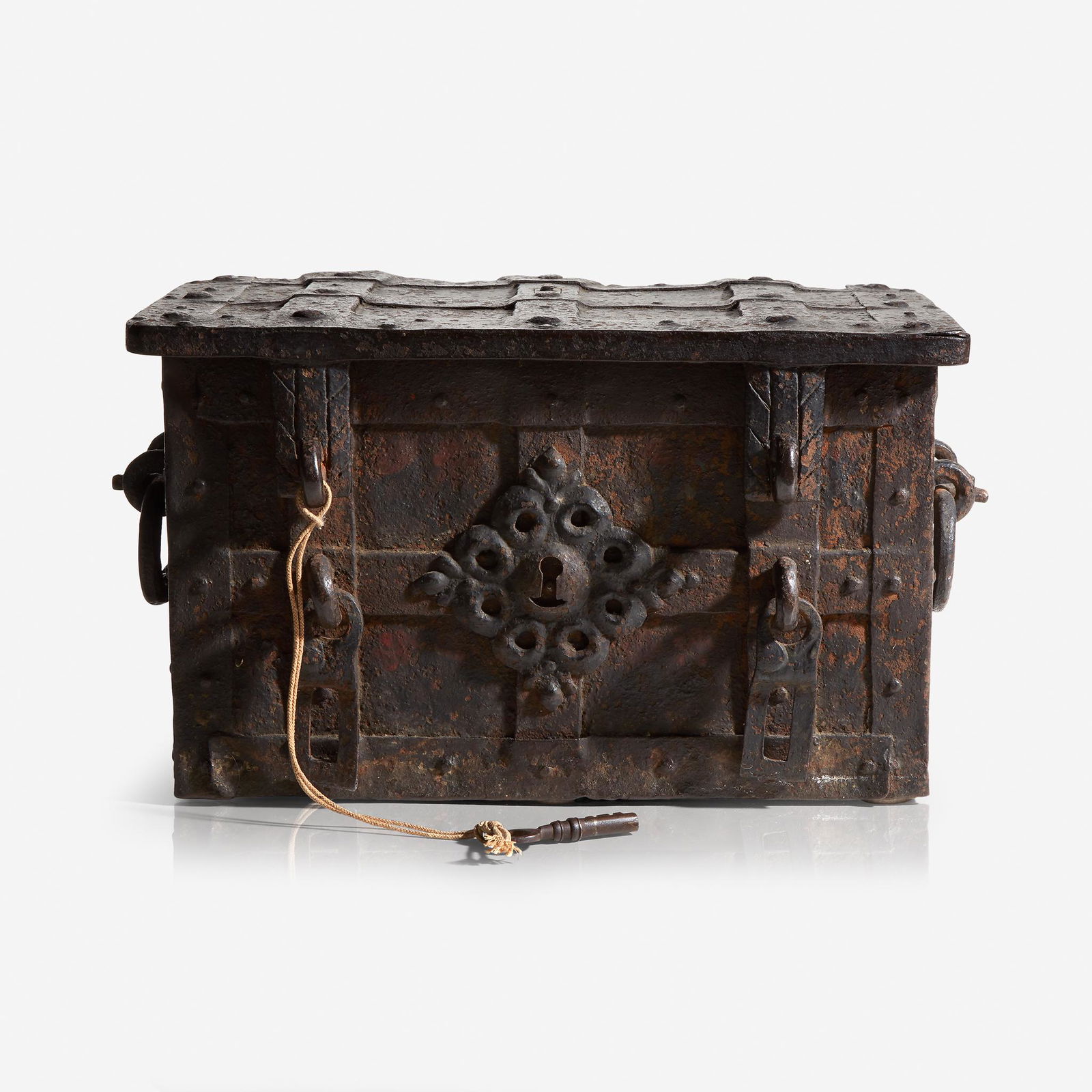 A German wrought iron strong box, 17th century (1 of 1)