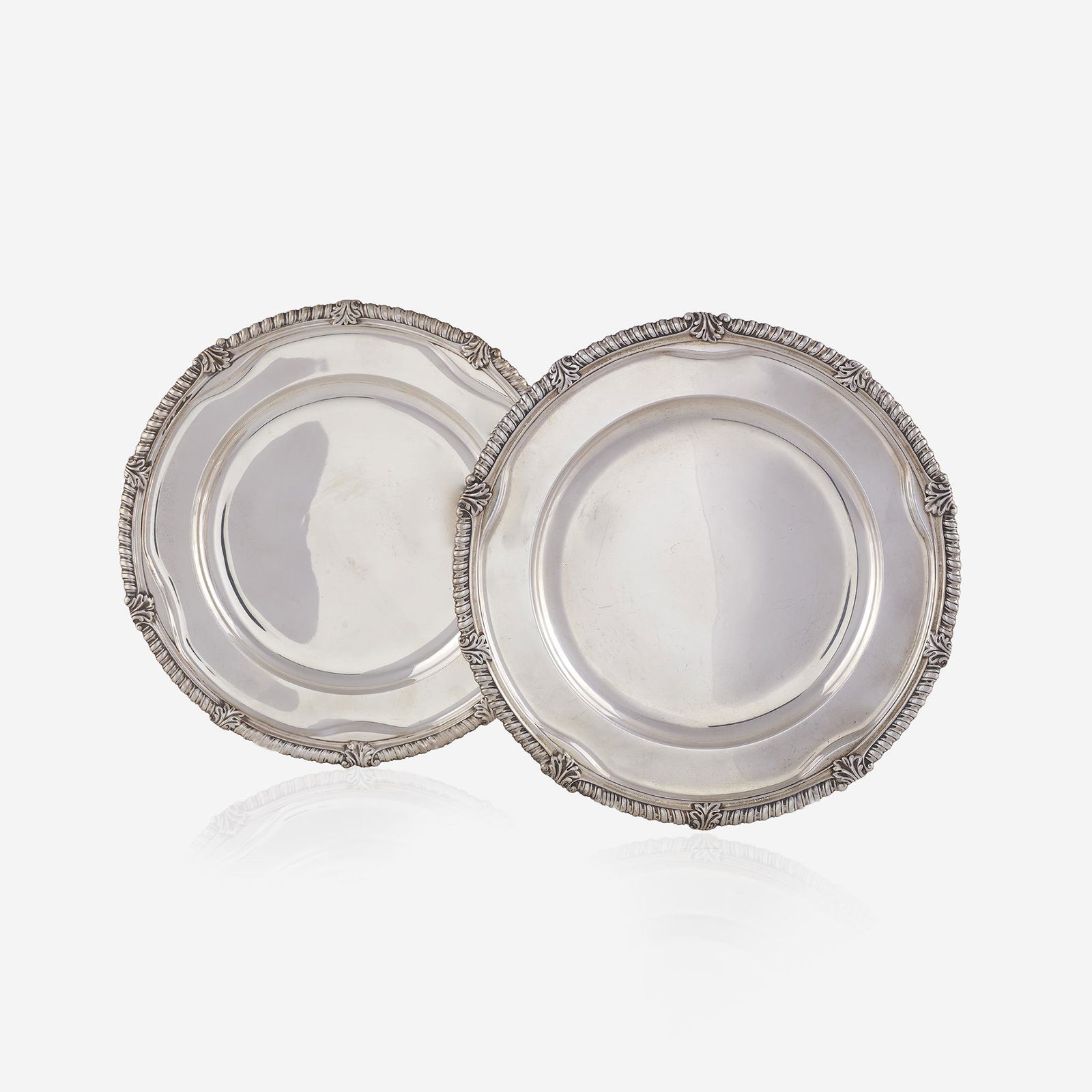 A pair of American sterling silver service plates, (1 of 1)