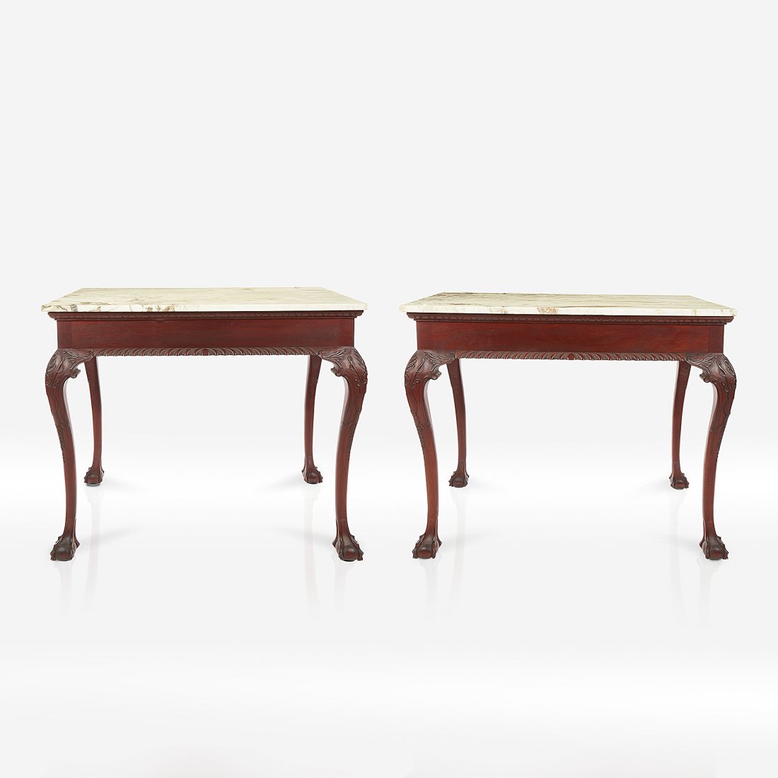 A pair of George II style marble-topped mahogany (1 of 1)