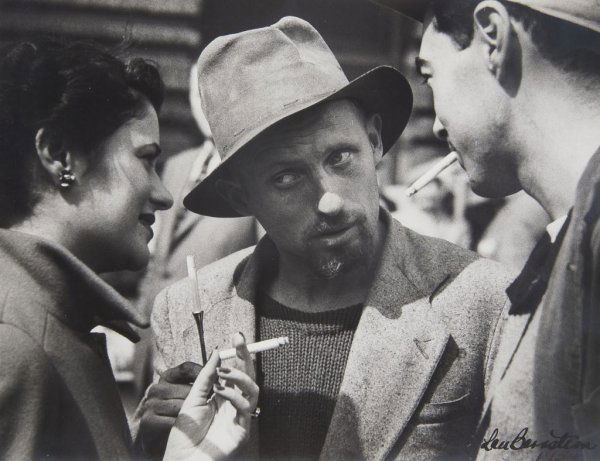 Lou Bernstein, (American, 1911-2005), Bohemians, 1954: Lou Bernstein (American, 1911-2005) Bohemians, 1954 gelatin silver print signed and dated (on the image, lower right), stamped (on the verso) 7 1/4 x 9 3/8 inches.