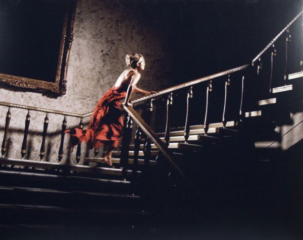 David Drebin, (Canadian, 20th Century), The Girl in the: David Drebin (Canadian, 20th Century) The Girl in the Red Dress, 2004 digital C-print edition 6/10, signed (on the label) 30 x 40 inches.