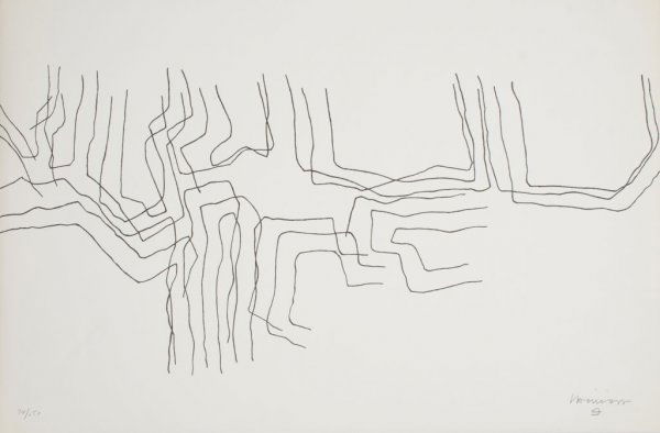 Eduardo Chillida, (Spanish, 1924-2002), Tempo II: Eduardo Chillida (Spanish, 1924-2002) Tempo II lithograph edition 34/150, signed (lower right) 15 x 22 inches.