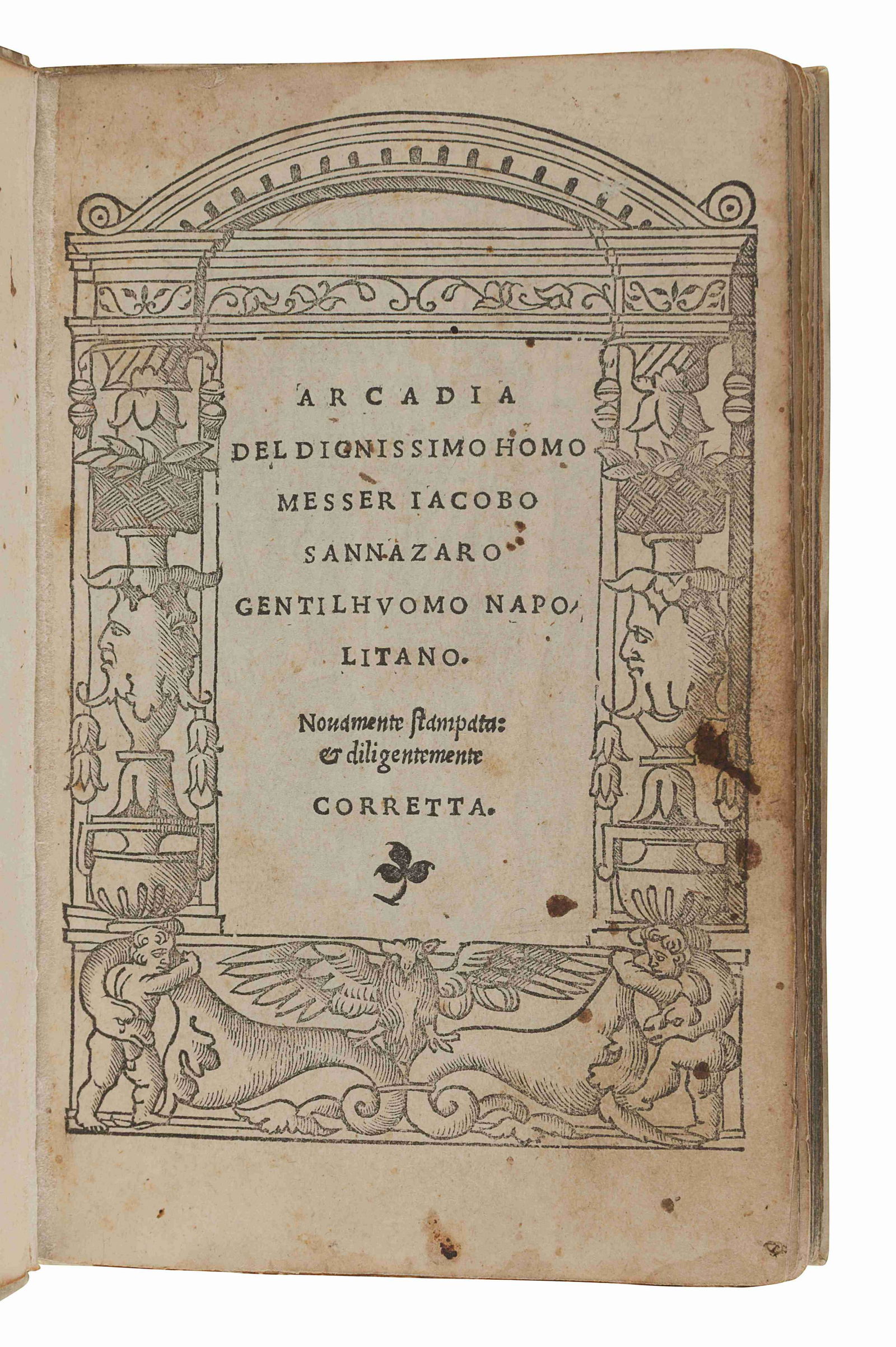 SANNAZARO, Jacopo (1458-1530). Arcadia. Venice: Niccolo (1 of 1)