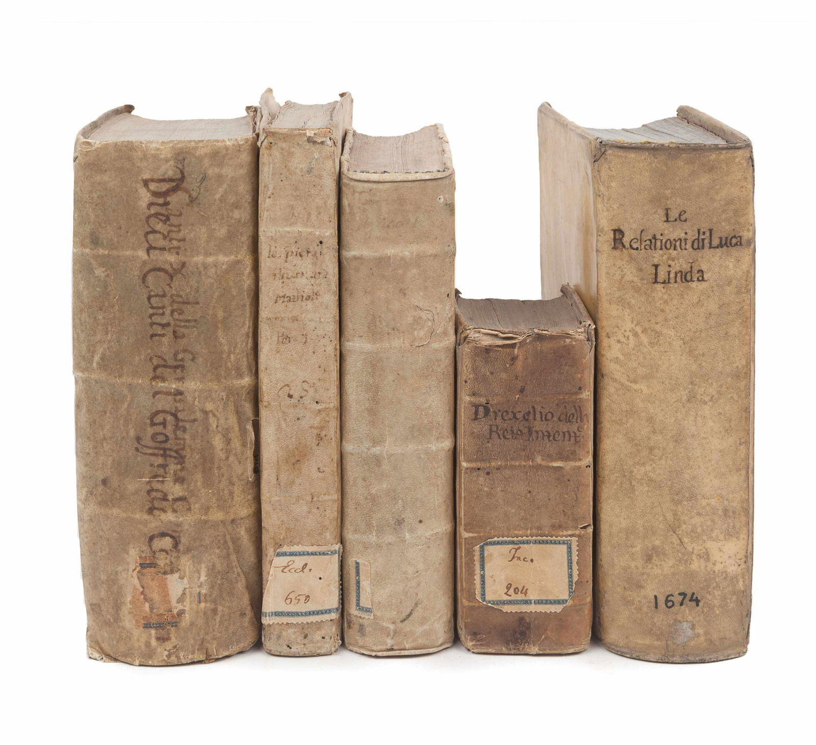 [17th CENTURY PRINTING - ITALY]. A group of 5 works, (1 of 6)