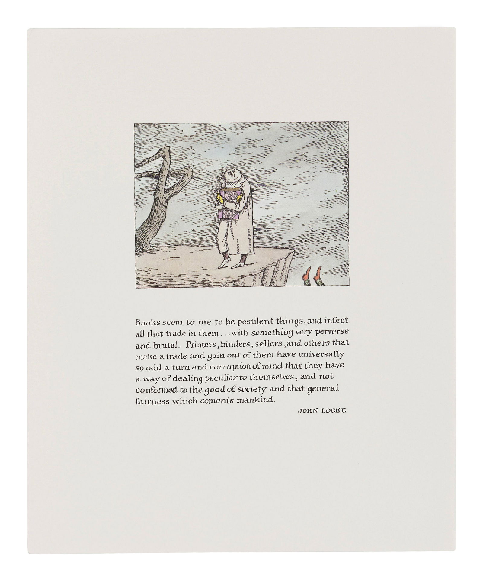 [GOREY, Edward]. LOCKE, John. "Books Seem to Me to Be (1 of 1)