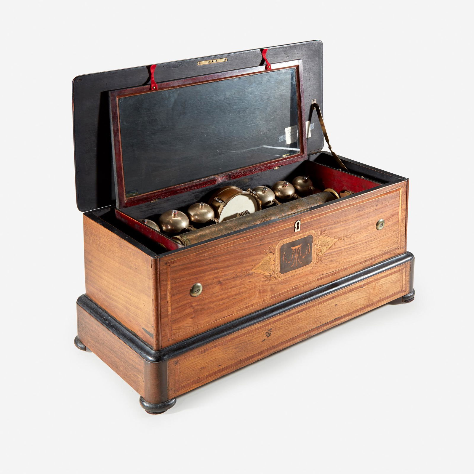 A Swiss parcel-ebonized and inlaid mahogany and (1 of 3)